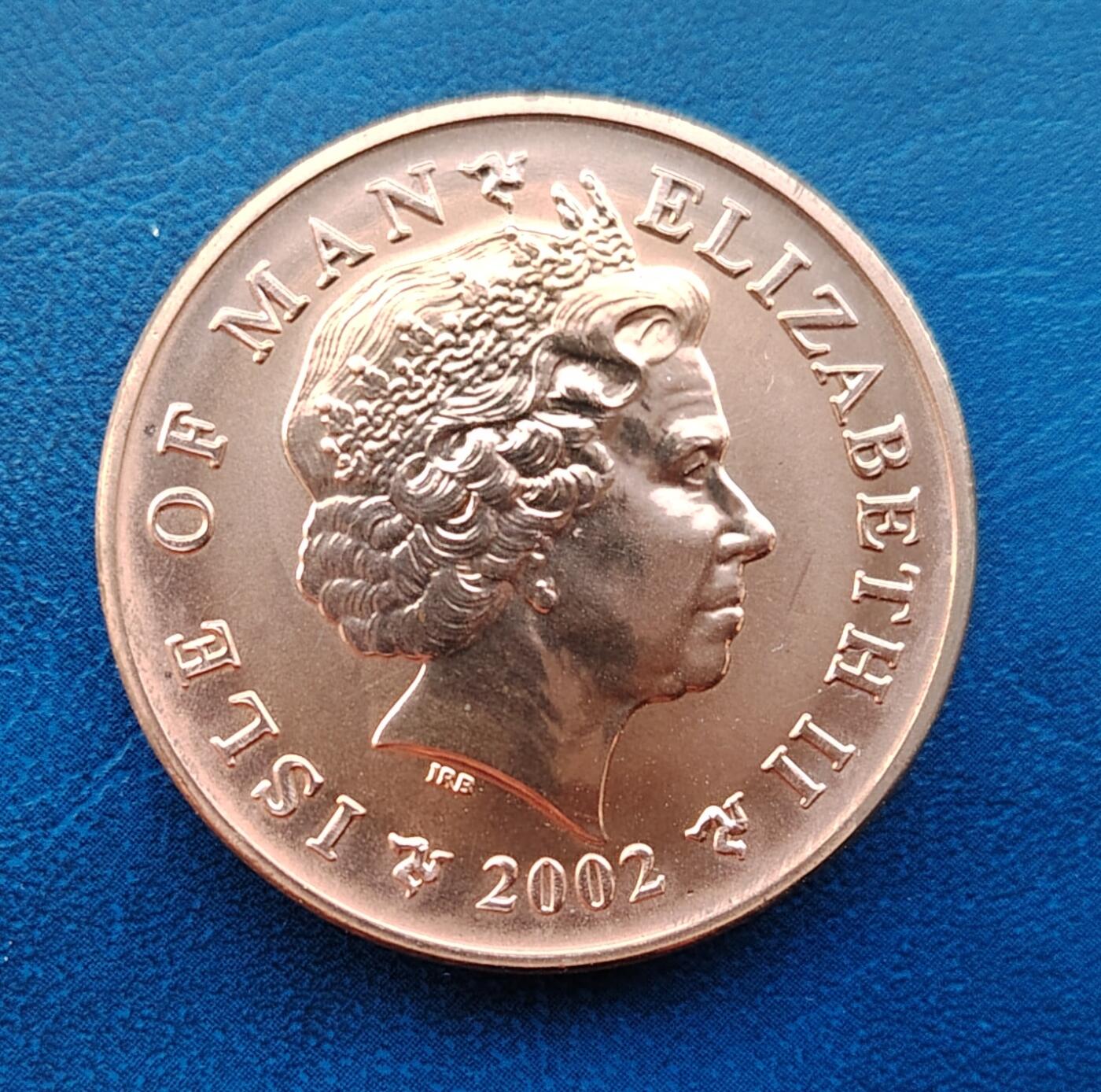 议价马恩2002年60便士欧洲货币兑换钛金属纪念币