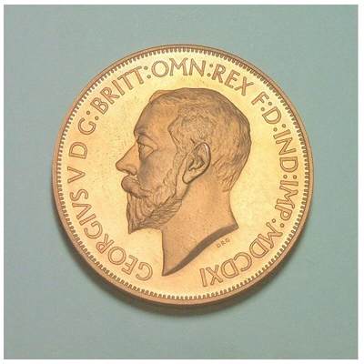 【艺术】【样币】英国乔治五世+屠龙马剑 高浮雕精制1克朗样币 发行量750枚 40MM #外国硬币 - 【艺术】【样币】英国乔治五世+屠龙马剑 高浮雕精制1克朗样币 发行量750枚 40MM #外国硬币