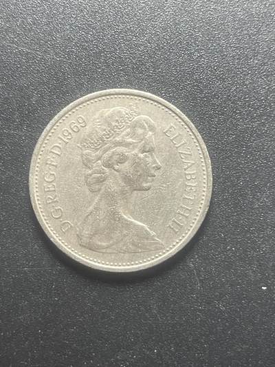 各个国家硬币专场1 英国1970年5便士镍币23.5mm外国钱币欧洲 23C98