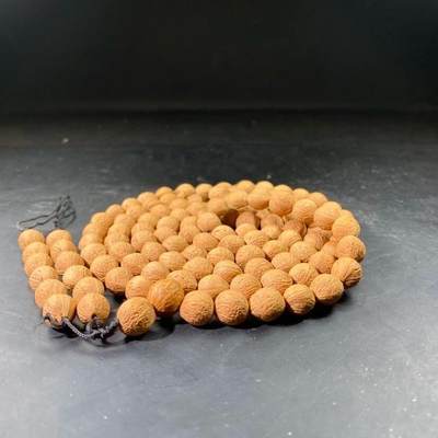 ❤️姜黄皮近圆小桃红108长串(29010) 尺寸10mm，120颗，另配有同料三通. - ❤️姜黄皮近圆小桃红108长串(29010) 尺寸10mm，120颗，另配有同料三通.