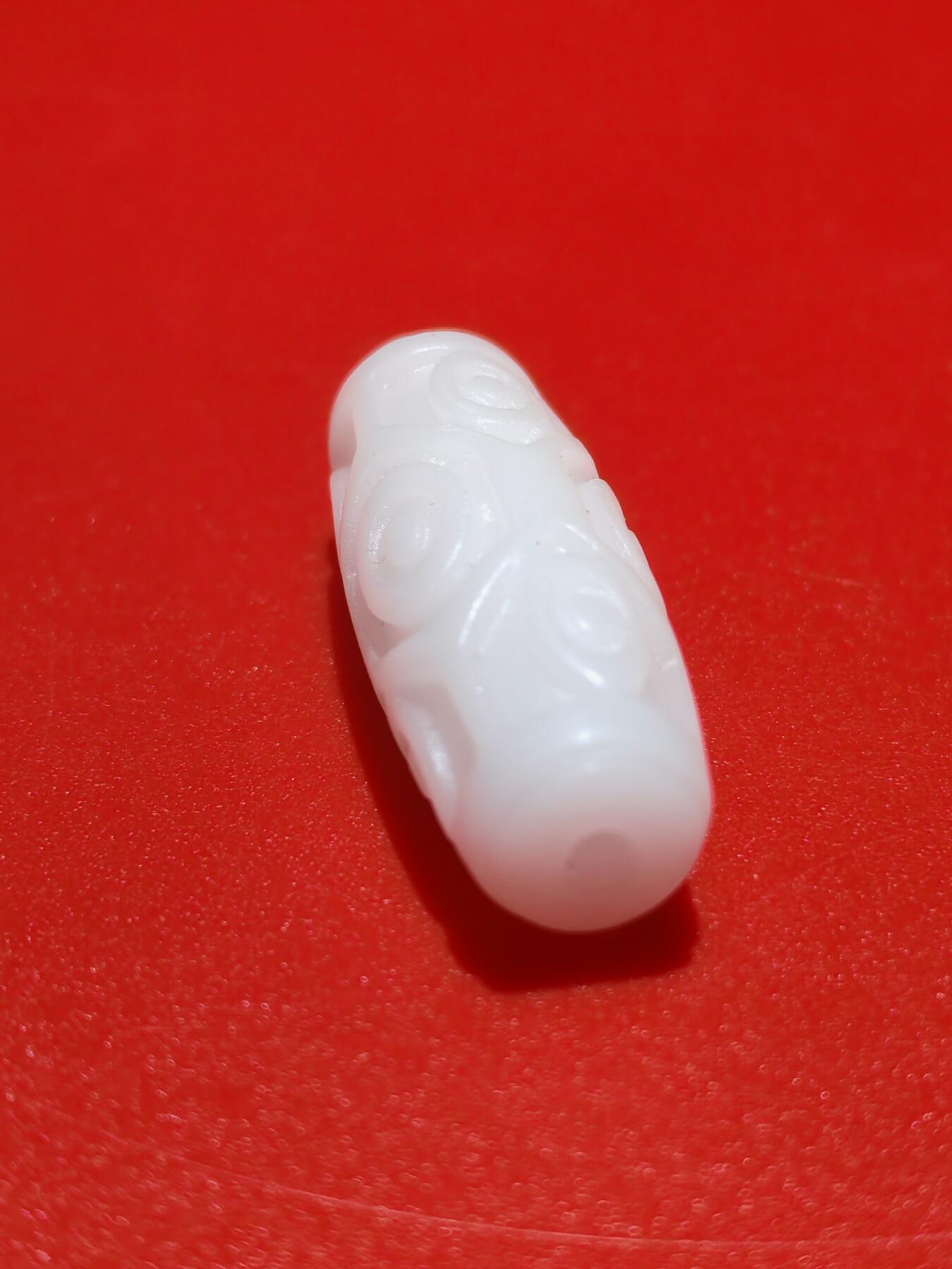 ❤️精品缅白九眼天珠(36029) 尺寸28*11*11mm重量5.1g 