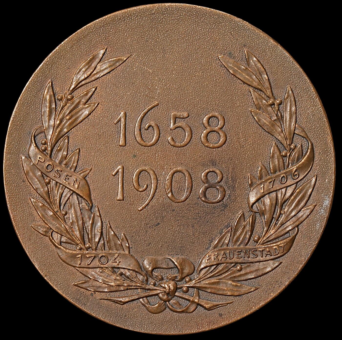 修遠堂世界钱币第六十五期 1908年瑞典皇家议会350周年纪念大铜章 43.13mm，45.75g
