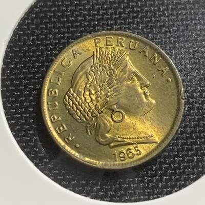 KK钱币收藏小铺 265场 2月预留时间 周末发货 - 1965， 秘鲁5分好品铜币