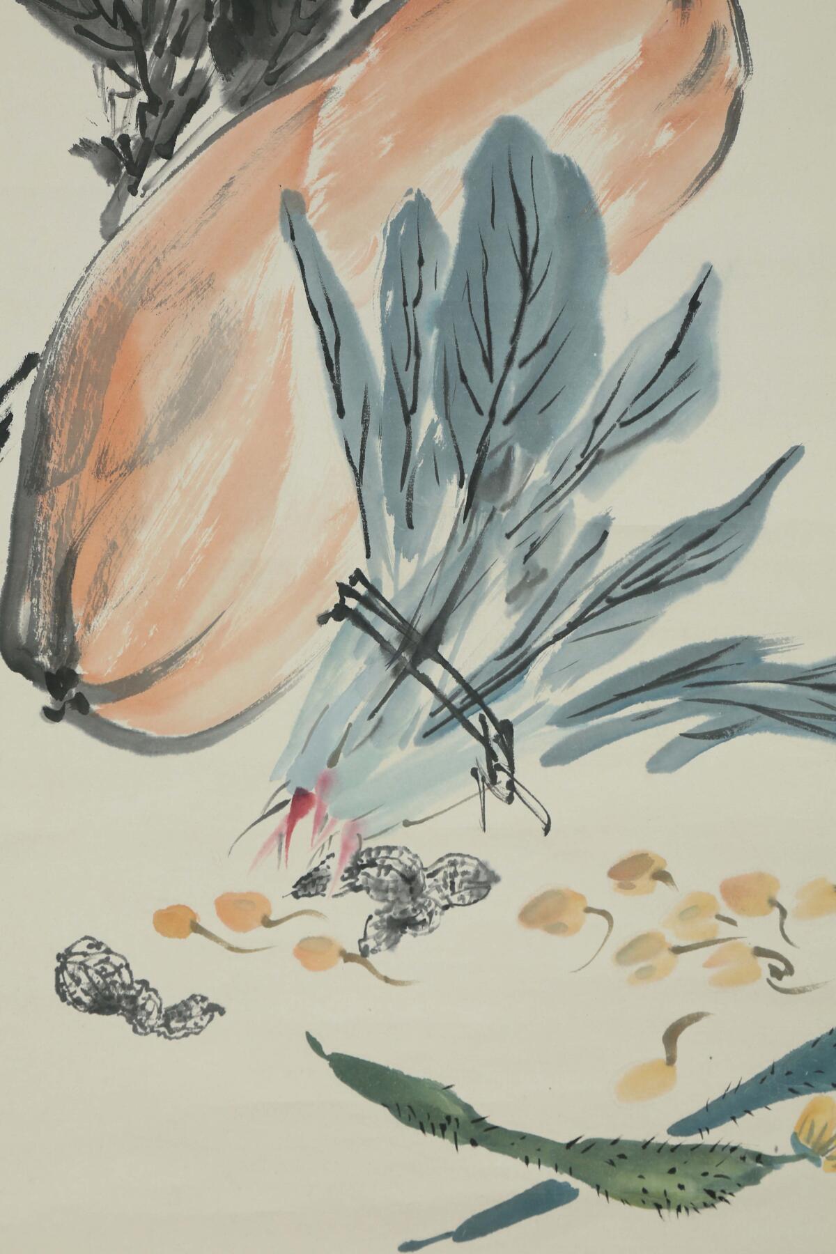 承乾2025迎春文物艺术品拍卖会 瓜果蔬菜 王雪涛 66*34cm 设色纸本立轴