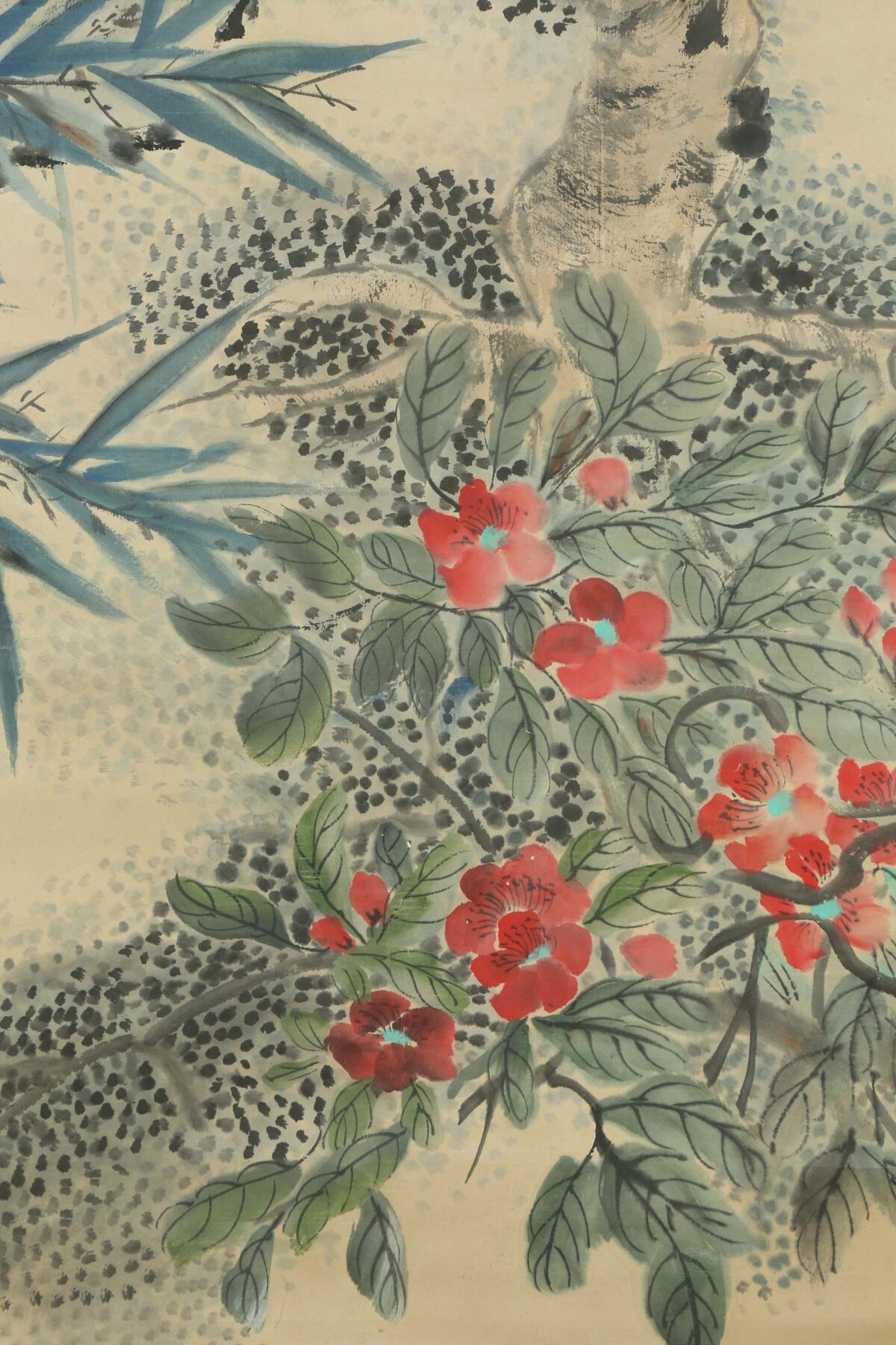 承乾2025迎春文物艺术品拍卖会 花鸟 颜伯龙 132*52cm 设色纸本立轴