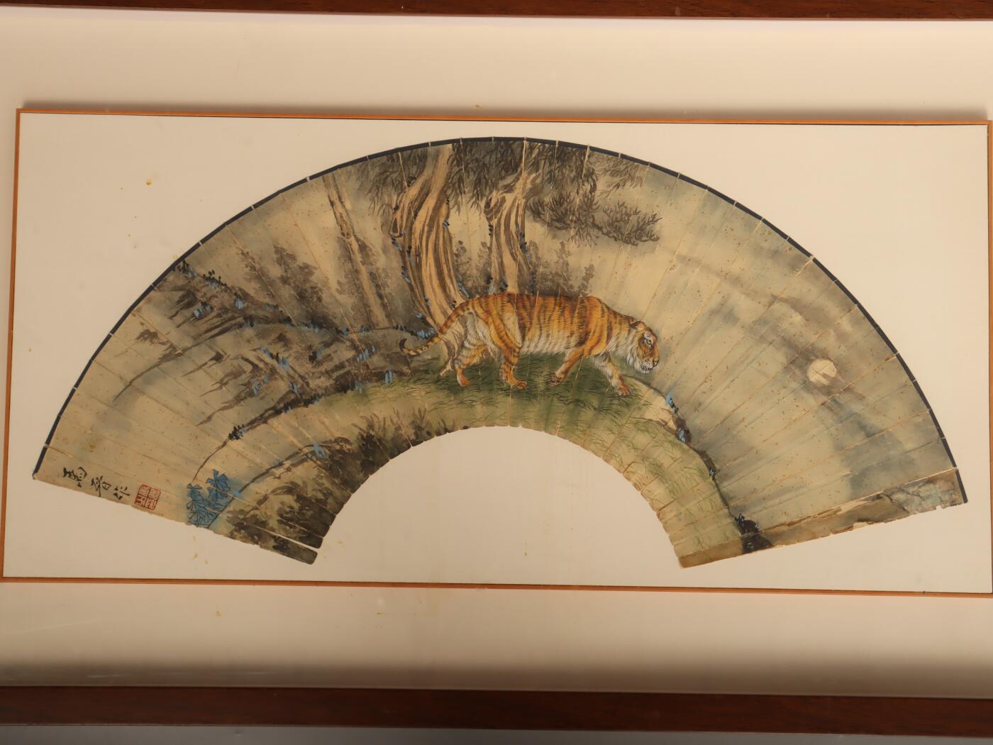 承乾2025迎春文物艺术品拍卖会 鹿 马晋 61*19cm 设色纸本镜框