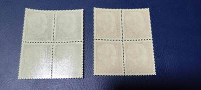 德国邮票专场，都是四方联套票 德国邮票一套，1964年发行，吕布克再次当选联邦德国总统2全，品相如图