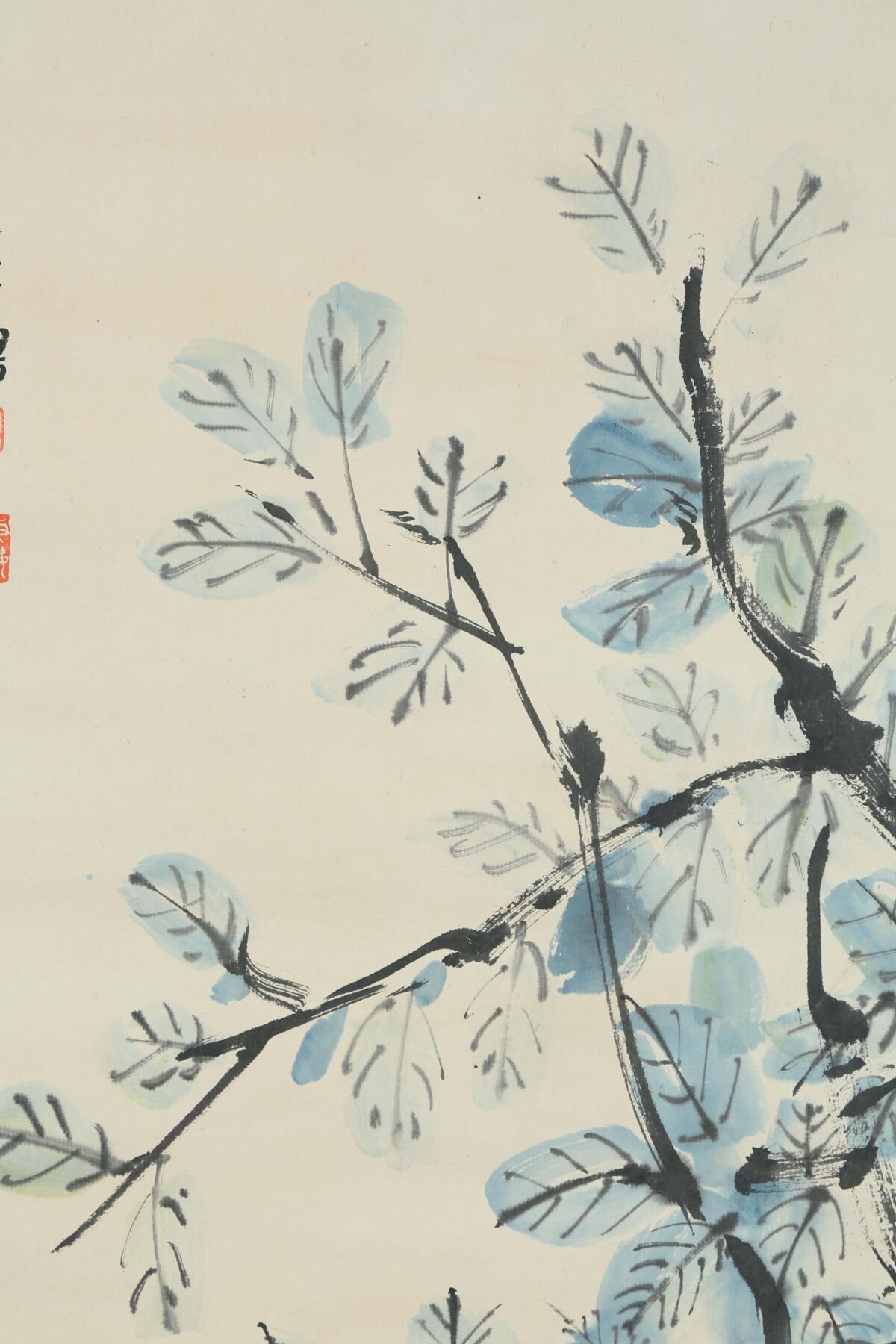 承乾2025迎春文物艺术品拍卖会 书画合作 谭泽闿·徐悲鸿 155*34cm 设色纸本立轴