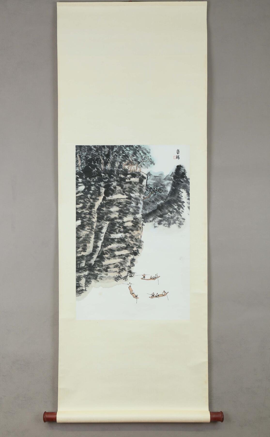 承乾2025迎春文物艺术品拍卖会 山水 龙瑞 67*44cm 设色纸本立轴