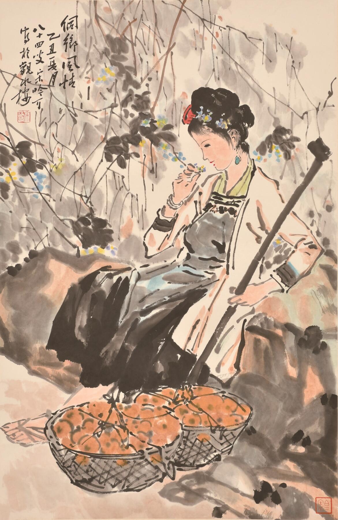承乾2025迎春文物艺术品拍卖会 侗族风情 宋吟可 76×49cm 纸本立轴