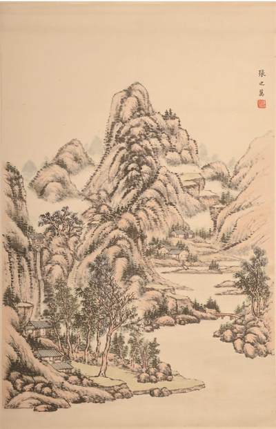承乾2025迎春文物艺术品拍卖会 - 山水 张之万 40*61.5cm 设色纸本立轴