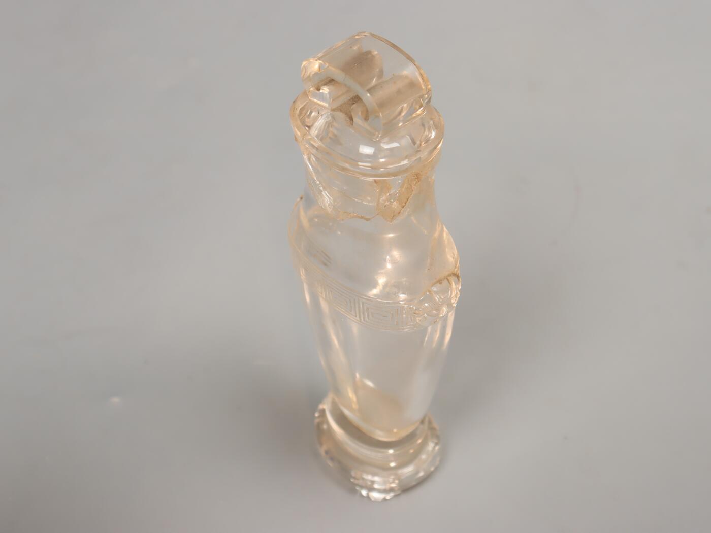 承乾2025迎春文物艺术品拍卖会 水晶摆瓶 清代 20.5*7.5cm 水晶