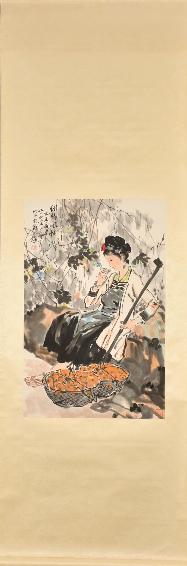 承乾2025迎春文物艺术品拍卖会 侗族风情 宋吟可 76×49cm 纸本立轴