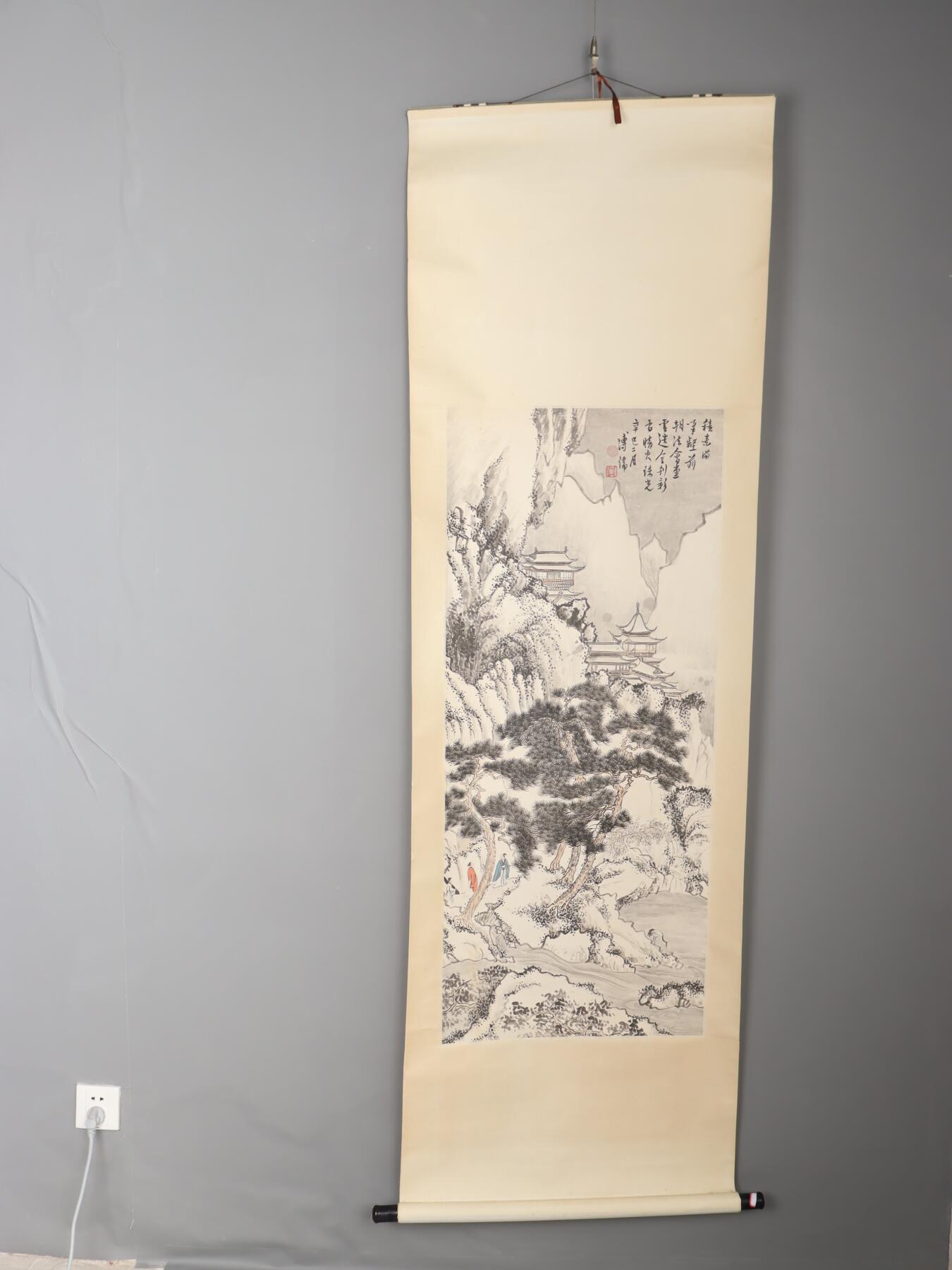 承乾2025迎春文物艺术品拍卖会 松下高士图 溥儒 117*50cm 设色纸本立轴