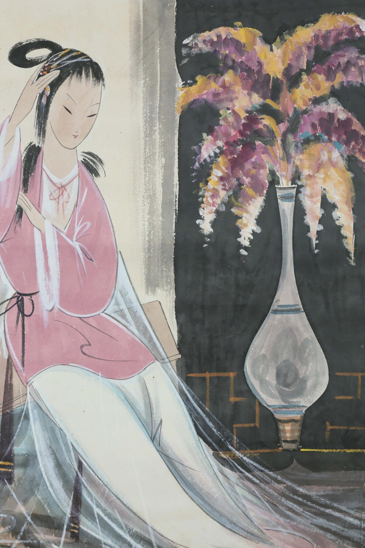 承乾2025迎春文物艺术品拍卖会 梳妆图 林风眠 69*68cm 设色纸本立轴