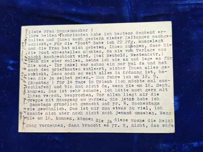 世界精品徽章拍卖 德三明信片，带一个人头邮票