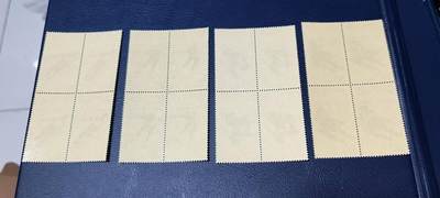 德国邮票专场，都是四方联套票 德国邮票四方联一套。1971年发行，冬奥会滑雪  花样滑冰等4全