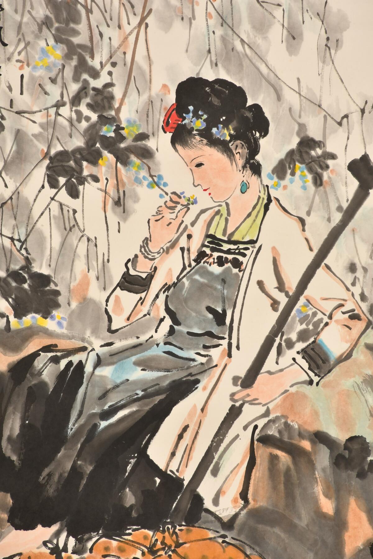 承乾2025迎春文物艺术品拍卖会 侗族风情 宋吟可 76×49cm 纸本立轴