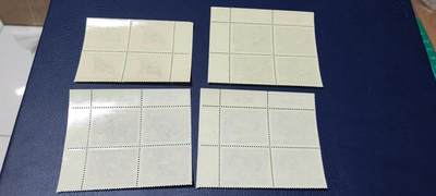 德国邮票专场，都是四方联套票 德国邮票四方联一套，1965年发行，  西德飞禽  鸟  野生鸟类4全，品相如图