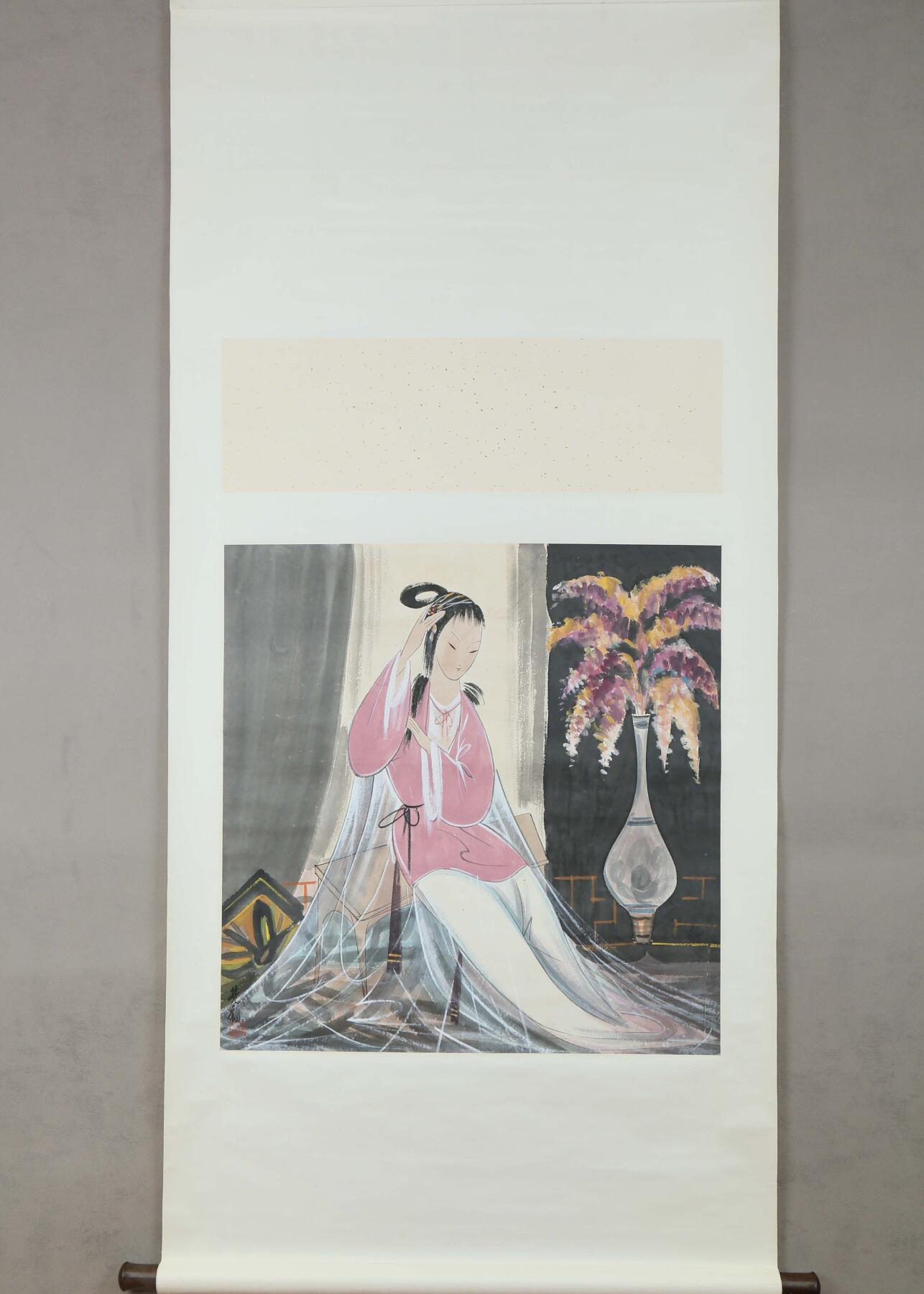 承乾2025迎春文物艺术品拍卖会 梳妆图 林风眠 69*68cm 设色纸本立轴
