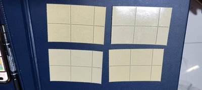 德国邮票专场，都是四方联套票 德国  四方联邮票一套，1972年发行：青少年保护动物  等4全，品相如图