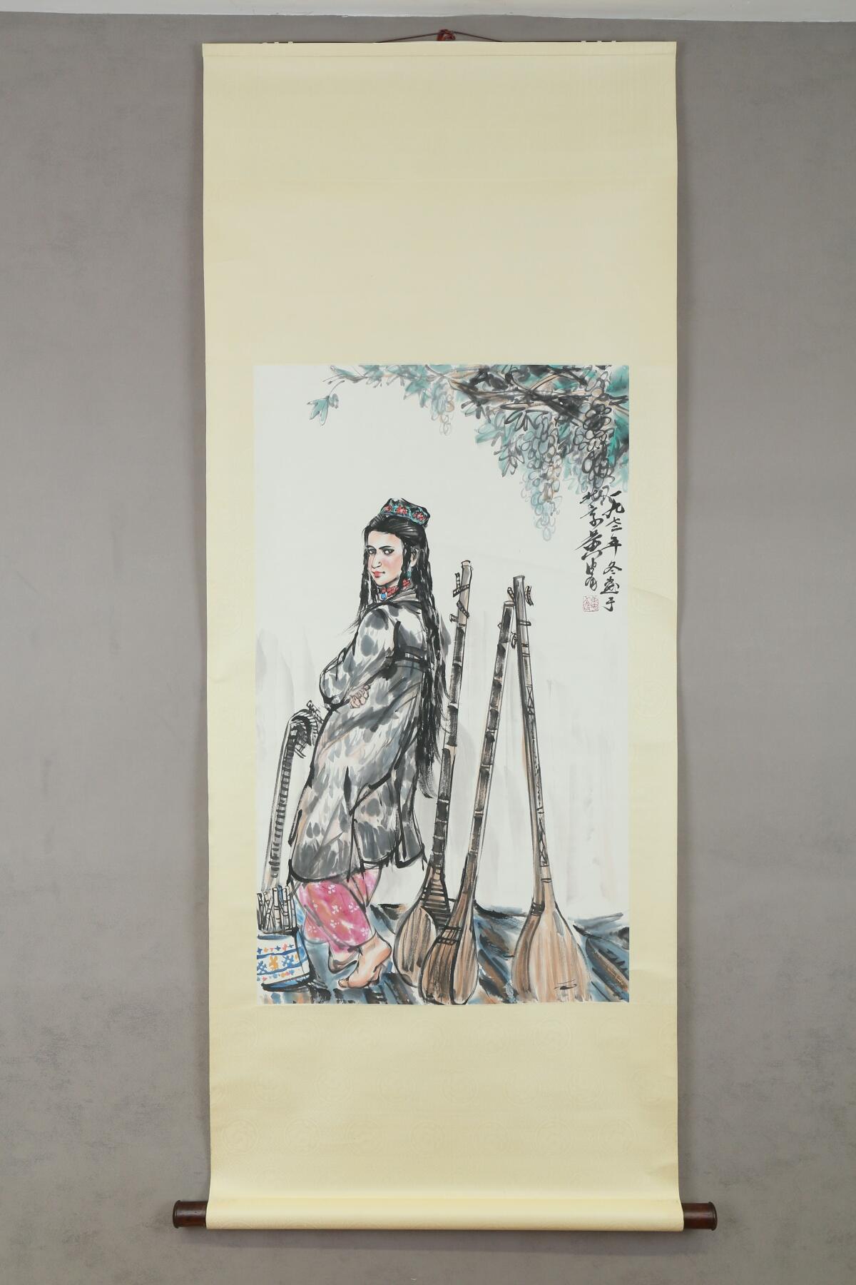 承乾2025迎春文物艺术品拍卖会 西域风情 黄胄 90*53cm 设色纸本立轴