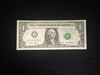 美国纸币 2001年 1美元 A区 全新UNC 刀拆连号 单价 - 美国纸币 2001年 1美元 A区 全新UNC 刀拆连号 单价