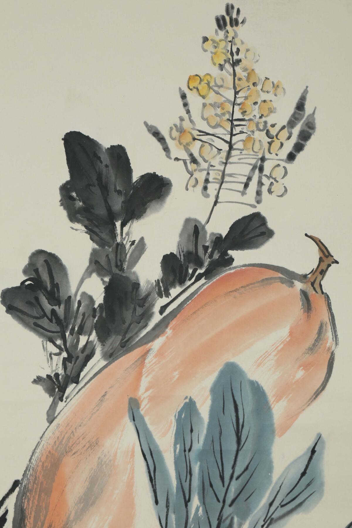 承乾2025迎春文物艺术品拍卖会 瓜果蔬菜 王雪涛 66*34cm 设色纸本立轴