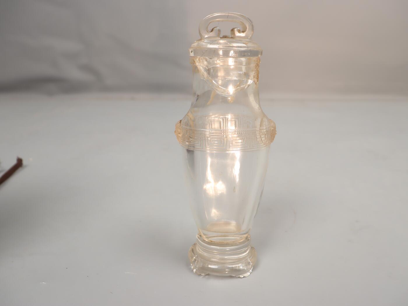 承乾2025迎春文物艺术品拍卖会 水晶摆瓶 清代 20.5*7.5cm 水晶