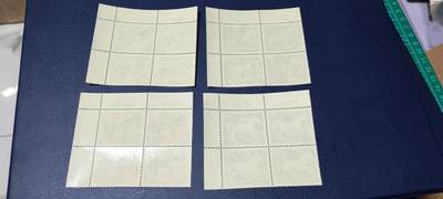 德国邮票专场，都是四方联套票 德国邮票四方联一套，1969年发行，动物良种马，品相如图