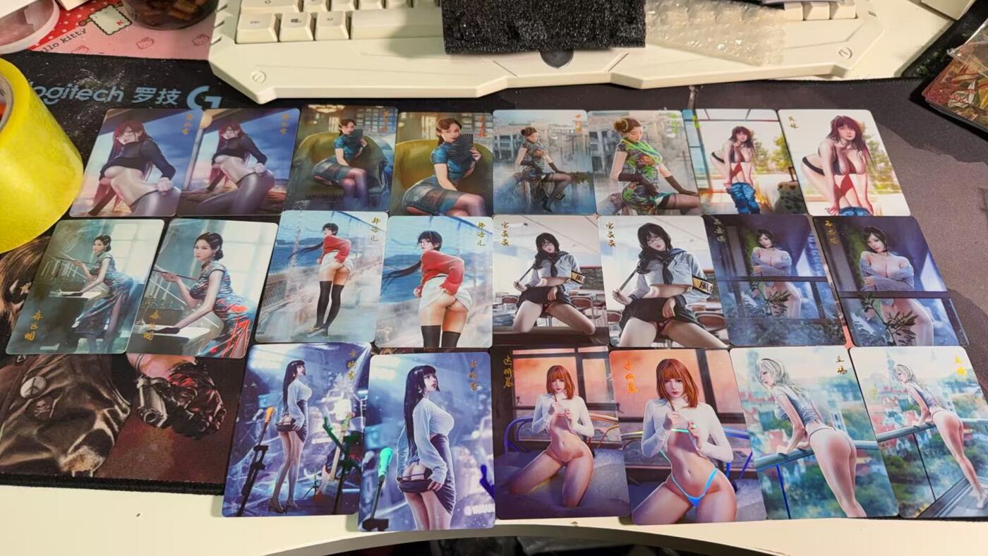 光影卡牌第10期，亲签卡，古风美女卡，各家套卡，持续收拍品 燎原美女金彩11人物22张