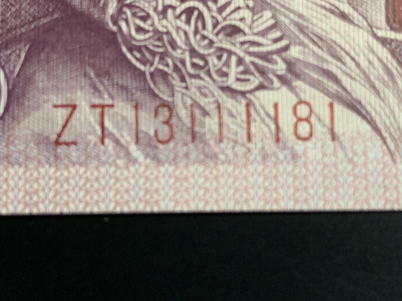 汇源轩收藏35期25.11.7 【倒影号、中间狮子身、138数三】8005  ZT13111181  裸币，绝品无斑。