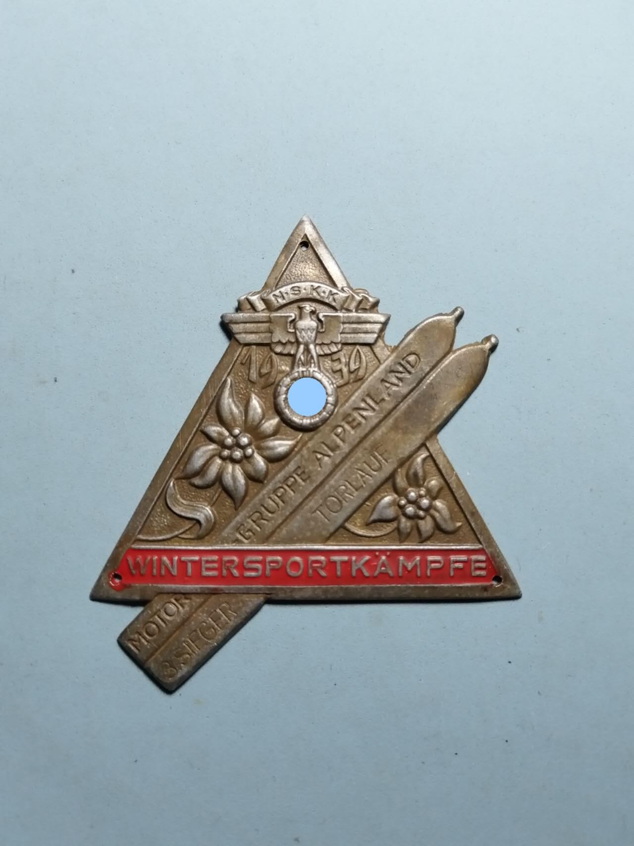 盛世勋华——号角文化勋章邮票专场拍卖第291期 德国（1939）NS运输团（NSKK）阿尔卑斯大队1939年竞赛第三名名纪念章 极为少见 同类第二名纪念章eMedals成交价见图3