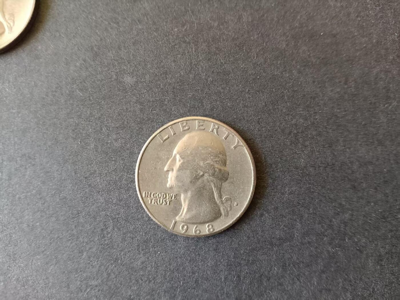 0押0拍0邮    美国硬币四分之一美元（25美分）QUARTER DOLLAR专场，1968-2013，全部自然流通好品 25美分硬币20世纪60年代 5枚