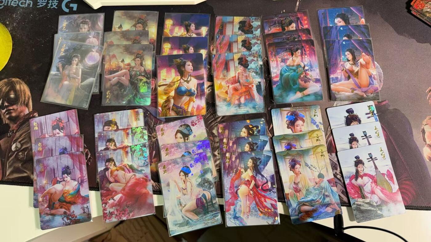 光影卡牌第10期，亲签卡，古风美女卡，各家套卡，持续收拍品 燎原巴丁魅系列金彩全套19人物共计57张，非常稀有