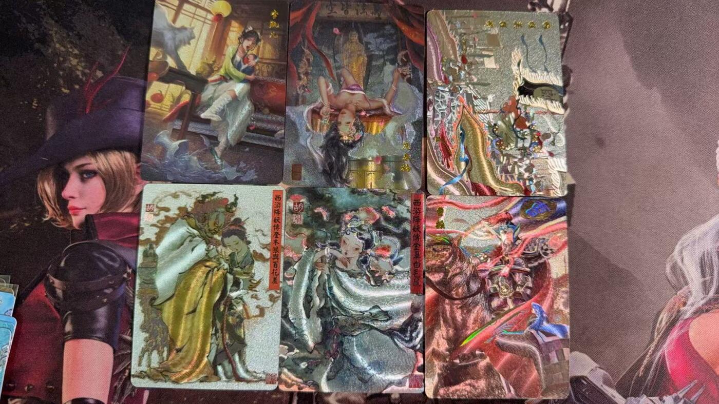光影卡牌第10期，亲签卡，古风美女卡，各家套卡，持续收拍品 百里粗闪特卡6张，具体看图