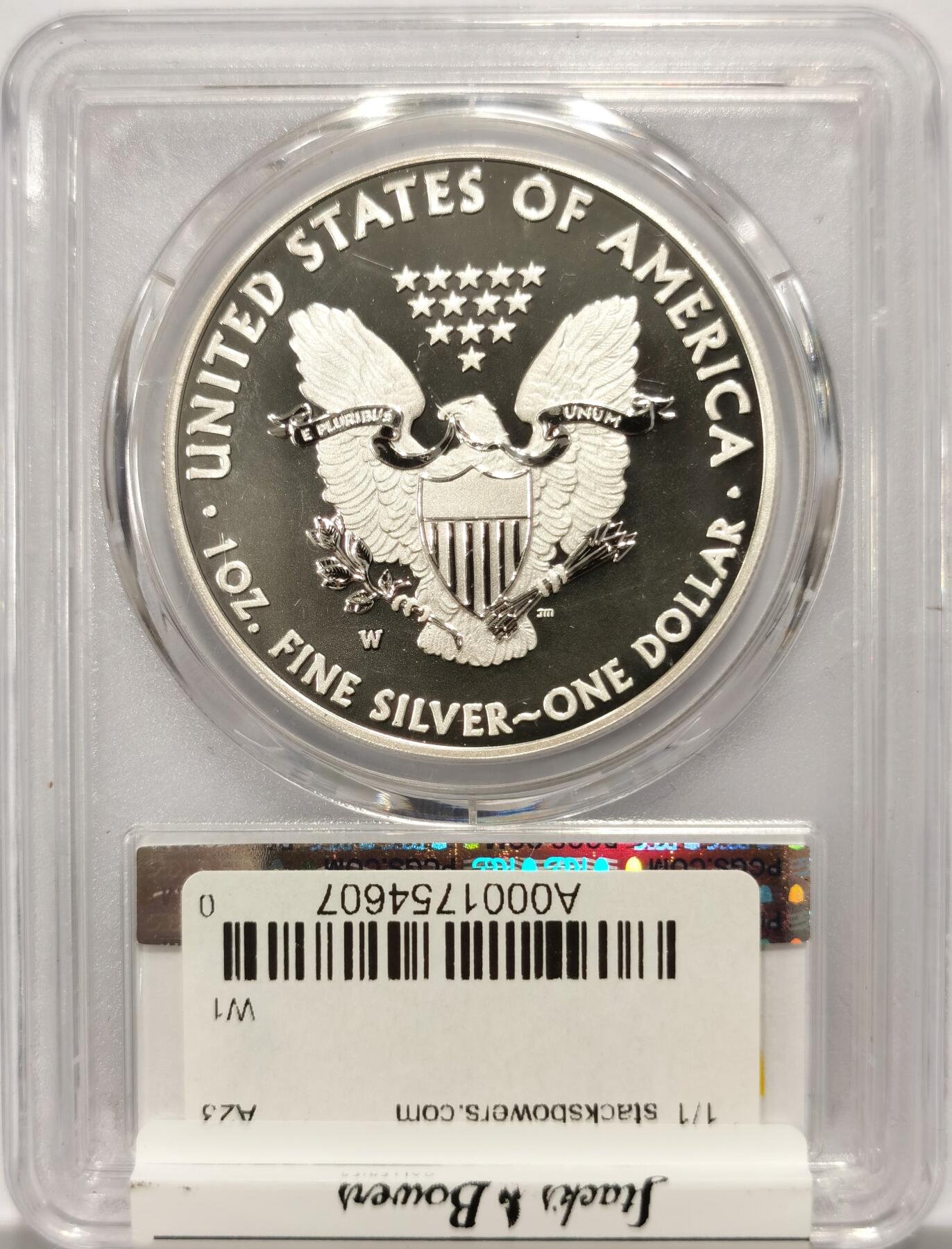 博洋堂美国及美洲钱币专场拍卖暨第119期（全场包邮） PCGS SP70 美国2013年W版行走女神1美元鹰洋银币，西点造币厂，罕见SP满分，不是常见的精制