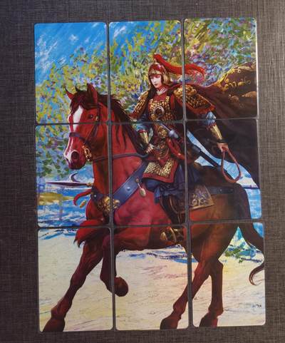 清仓！清仓！全部清仓！ 逍遥卡牌华夏九州志油画秦良玉九拼（正面彩闪，背面普卡）。