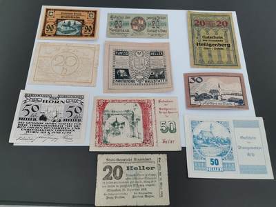 瓶子🏺第186期拍卖会 -   德国紧张时期1912年奥地利地区纸币10张（5）