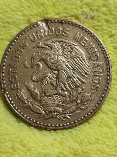 2025年第二十五场(总第五十一场）外国好品散币(免佣金) - 墨西哥🇲🇽1957年50分大铜币(青铜材质大币，边有伤)