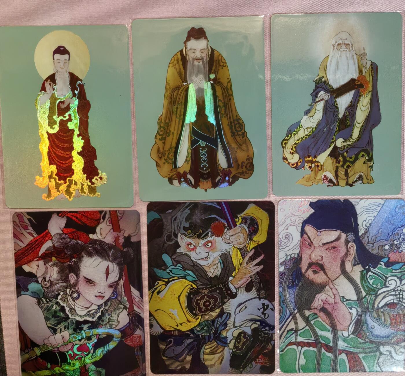 清仓！清仓！全部清仓！ 启读李广国潮人物收藏卡彩闪一套全新未拆带解锁特卡。