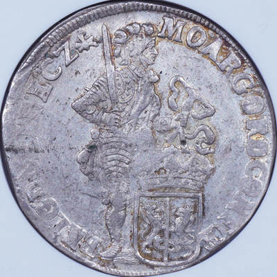 NGC MS62亚军1699年荷兰/尼德兰联省共和国/西弗里斯兰省武士像1杜卡特贸易大银币 - NGC MS62亚军1699年荷兰/尼德兰联省共和国/西弗里斯兰省武士像1杜卡特贸易大银币