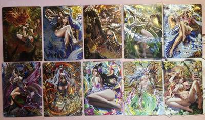 清仓！清仓！全部清仓！ 卡玩帕克魂姬三国镭光工艺1-6弹。