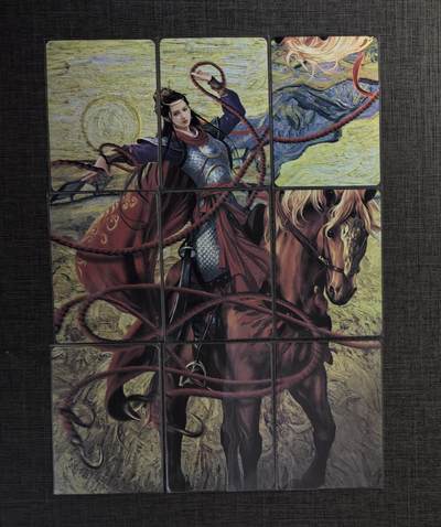 清仓！清仓！全部清仓！ 逍遥卡牌华夏九州志油画梁红玉九拼（正面彩闪，背面普卡）。