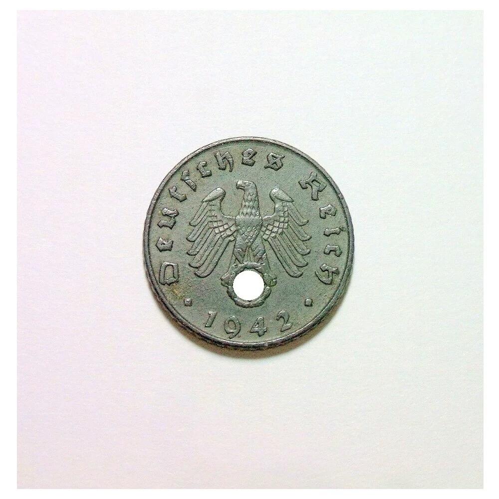 稀年 德国第三帝国1942年E版5芬尼 爽品