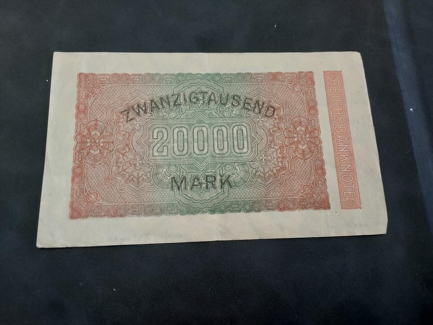 博彦收藏 4月22日 8点钱币专场 1923 德国 20000马克 85品