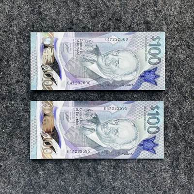 🇭🇰🇲🇺🇦🇴🇧🇧2511￥￥香港10安哥拉500毛里求斯1000巴巴多斯100新签名 - 巴巴多斯2024年100元，新日期和新年份，E47232595
