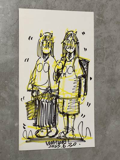 零元拍：歪歪亲笔签名原画色卡，尺寸：28/15.7厘米，不是复制画哦 - 零元拍：歪歪亲笔签名原画色卡，尺寸：28/15.7厘米，不是复制画哦
