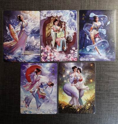 清仓！清仓！全部清仓！ 百里聊斋人物普卡5张如图。