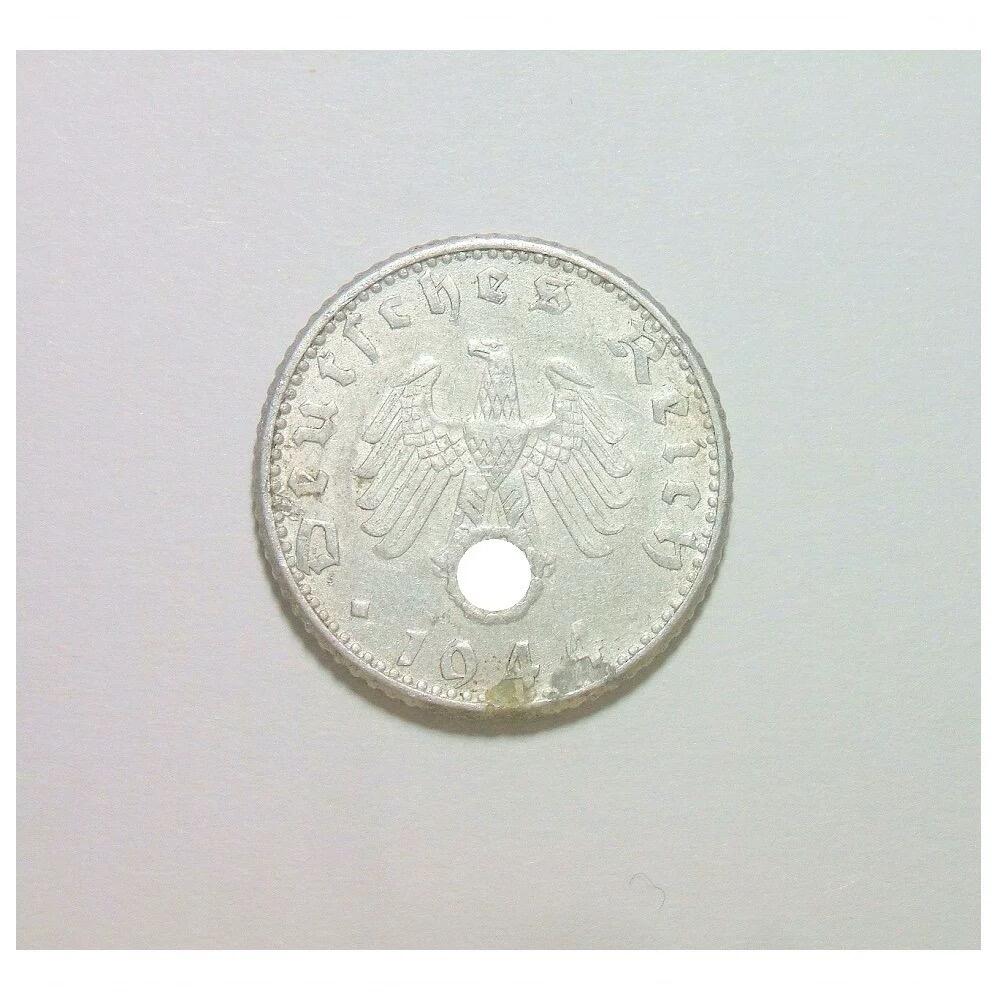 特年 德国第三帝国1944年D版50芬尼 极美品